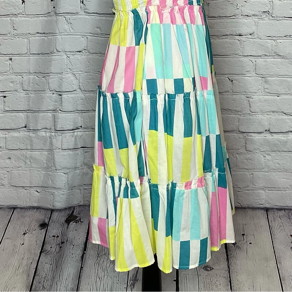 Torrid Mini Cotton Voile Trapeze Cover Up Dress Playful Stripe Dew O L/12 NWT